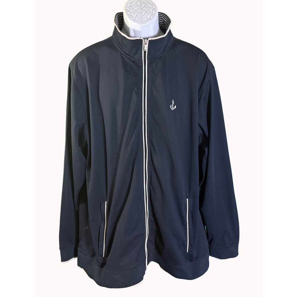 Princess Cruises Track Jacket Mens XXL Navy Blue Full Zip Anchor Nautical Logo